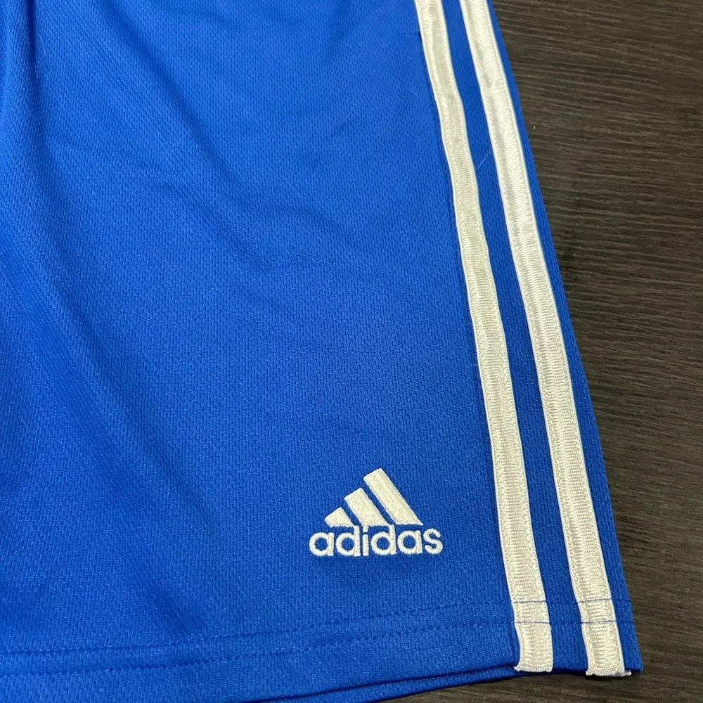 Adidas Youth‎ Boys Blue Athletic Shorts w Pockets Large 14-16 - Picture 3 of 5